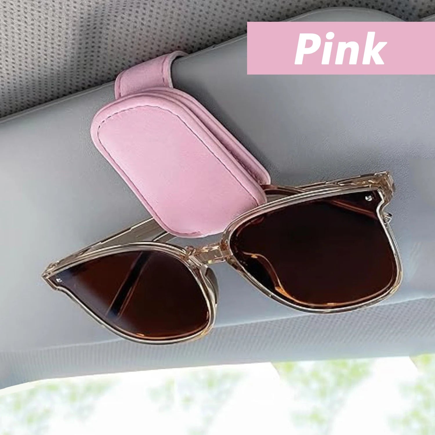 Sunglasses Holder Is Suitable for Car Sun shades Magnetic Leather Sunglasses Clip and Ticket Clip Car Sunshade Accessories